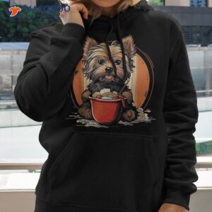 yorkie dog anime eating ra bowl cute shirt hoodie 2