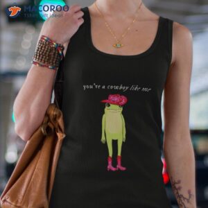 youre a cowboy like me funny frog pink cowboy shirt tank top 4