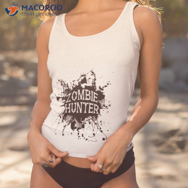 Zombie Hunter Black Grunge Shirt