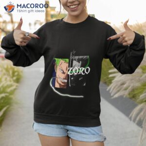 zoro from one piece half and half shirt sweatshirt 1