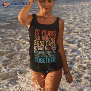 10 years together anniversary shirts for couples shirt tank top