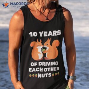 10th 10 year tin wedding anniversary funny couple him her shirt tank top