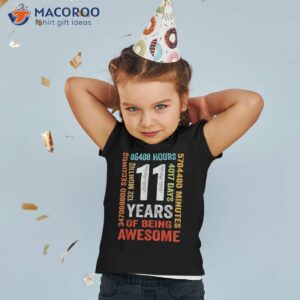 11 years 132 months of being awesome 11th birthday gift shirt tshirt 2
