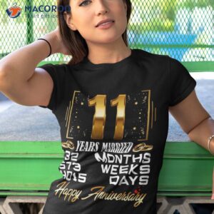 11 years married funny 11st wedding anniversary shirt tshirt 1