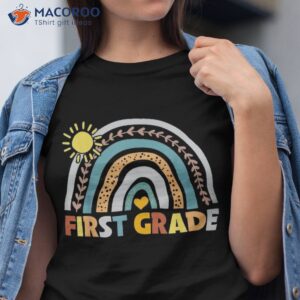 1st First Grade Rainbow Back To School Day Of Shirt