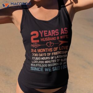 2 years as husband amp wife 2nd anniversary gift for couple shirt tank top 2