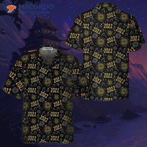 2022 New Year Golden Firework Hawaiian Shirt, Happy Shirt For And