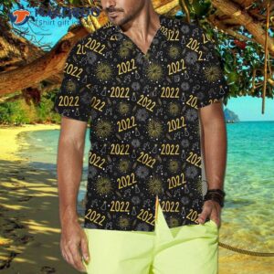 2022 new year golden firework hawaiian shirt happy shirt for and 3