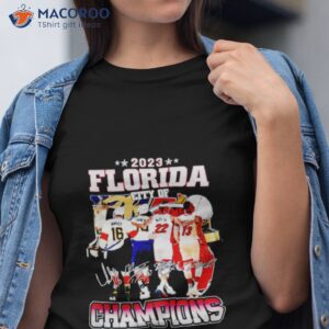 2023 Florida City Of Champions Miami Heat And Florida Panthers Signatures Shirt