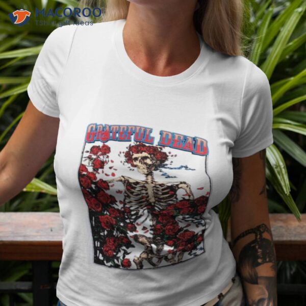 2023 Official Grateful Dead Skeleton Rose Shirt