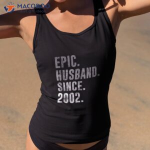 21st Wedding Anniversary Vintage Epic Husband Since 2002 Shirt