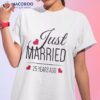 25th Wedding Anniversary Shirt – Just Married 25 Years Ago