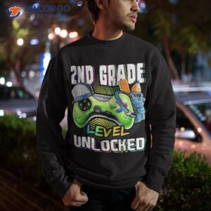 2nd grade level unlocked video game back to school boys shirt sweatshirt