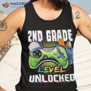2nd grade level unlocked video game back to school boys shirt tank top 3 1