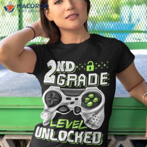 2nd grade level unlocked video game back to school boys shirt tshirt 1