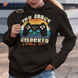 2nd grade unlocked level up gamer back to school second shirt hoodie 3
