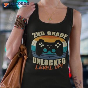 2nd grade unlocked level up gamer back to school second shirt tank top 4