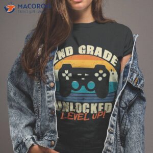 2nd grade unlocked level up gamer back to school second shirt tshirt 2