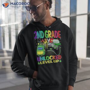 2nd grade unlocked level up video game back to school shirt hoodie 1