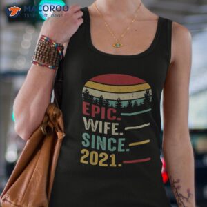 2nd wedding anniversary for her epic wife since 2021 shirt tank top 4
