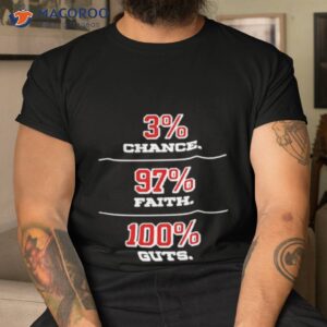 3 chance 97 faith 100 guts shirt tshirt