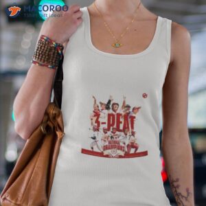 3 peat 2023 national champions oklahoma sooners softball shirt tank top 4