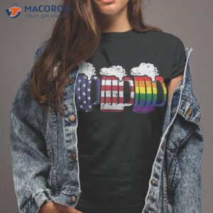 3 Rainbow Mugs Fourth Gay Pride Lgbt 4th Of July Patriotic Shirt