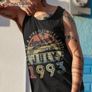 30 year old awesome since july 1993 30th birthday shirt tank top 1