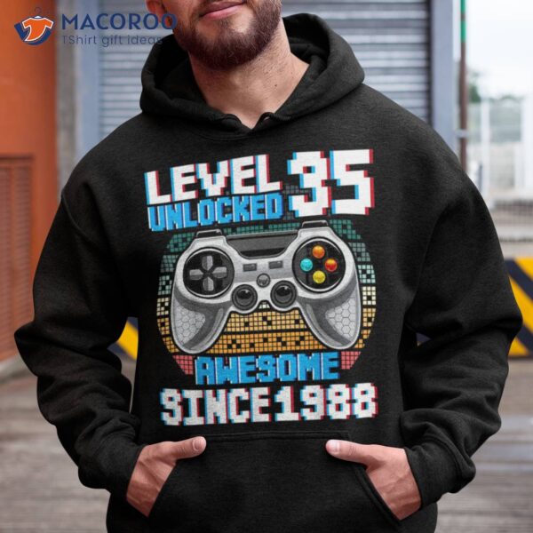 35 Year Old Gamer Since 1988 Funny 35th Birthday Gifts Shirt