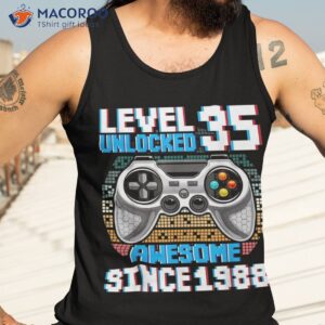 35 year old gamer since 1988 funny 35th birthday gifts shirt tank top 3