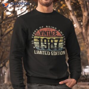 35 year old gifts vintage 1987 limited edition 35th birthday shirt sweatshirt