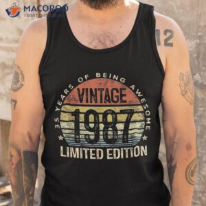 35 year old gifts vintage 1987 limited edition 35th birthday shirt tank top