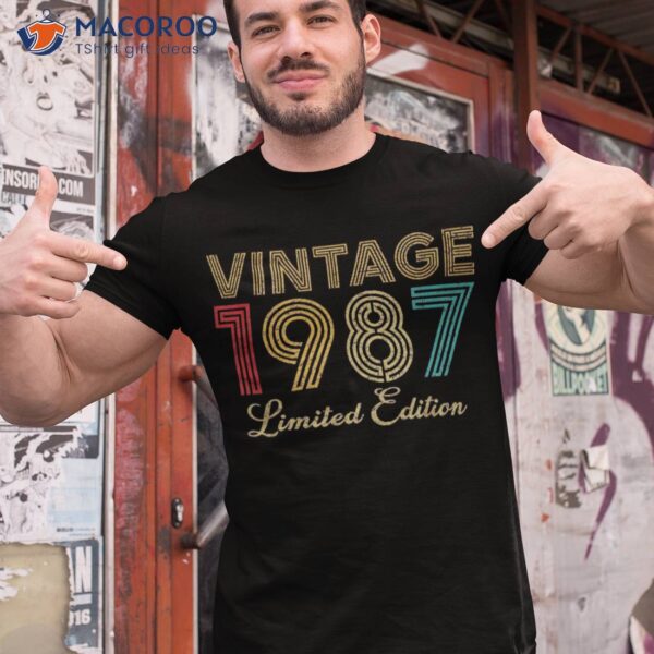 35 Years Old Vintage 1987 Limited Edition 35th Birthday Shirt