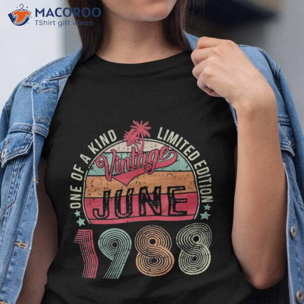 35th Birthday 35 Years Old Vintage 1988 Gift Shirt