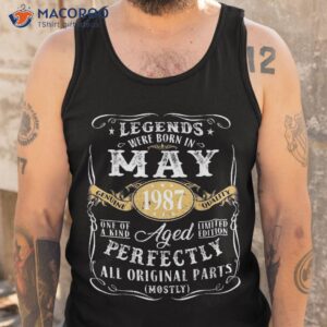 35th birthday decoration legends were born in may 1987 shirt tank top