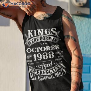 35th birthday gift kings born in october 1988 35 years old shirt tank top 1
