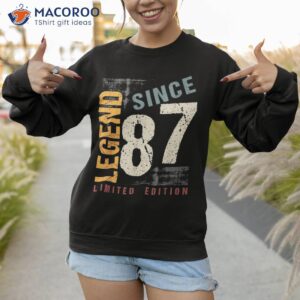 36 years old vintage 1987 36th birthday decoration shirt sweatshirt