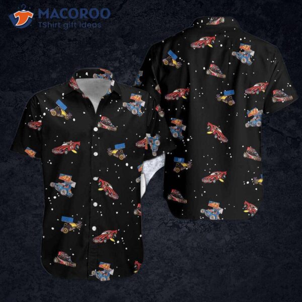 3d Dirt Track Racing Hawaiian Shirt