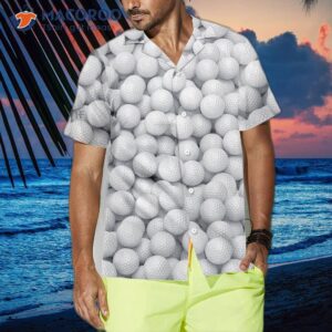 3d rendered golf balls on a hawaiian shirt 3
