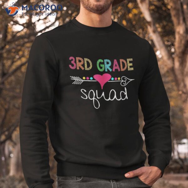 3rd Grade Squad Third Teacher Student Team Back To School Shirt