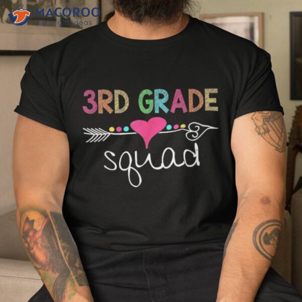 3rd Grade Squad Third Teacher Student Team Back To School Shirt