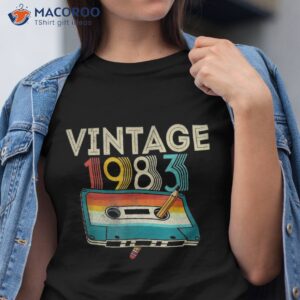 40 Year Old Gifts Vintage 1983 Cassette Tape 40th Birthday Shirt