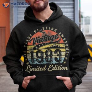 40 year old gifts vintage 1983 limited edition 40th birthday shirt hoodie
