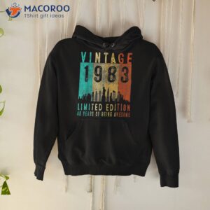 40th Birthday Gift Vintage 1983 Limited Edition 40 Years Old Shirt
