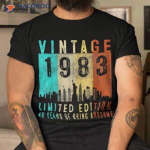 40th Birthday Gift Vintage 1983 Limited Edition 40 Years Old Shirt
