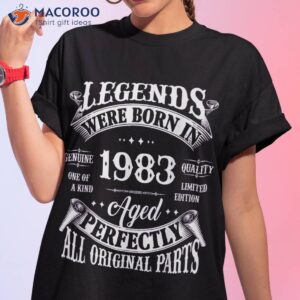 40th Birthday Tee Vintage Legends Born In 1983 40 Years Old Shirt