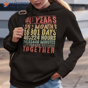 46 year marriage 46th wedding anniversary for parents shirt hoodie 3