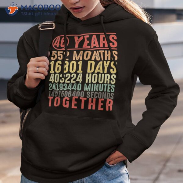 46 Year Marriage 46th Wedding Anniversary For Parents Shirt