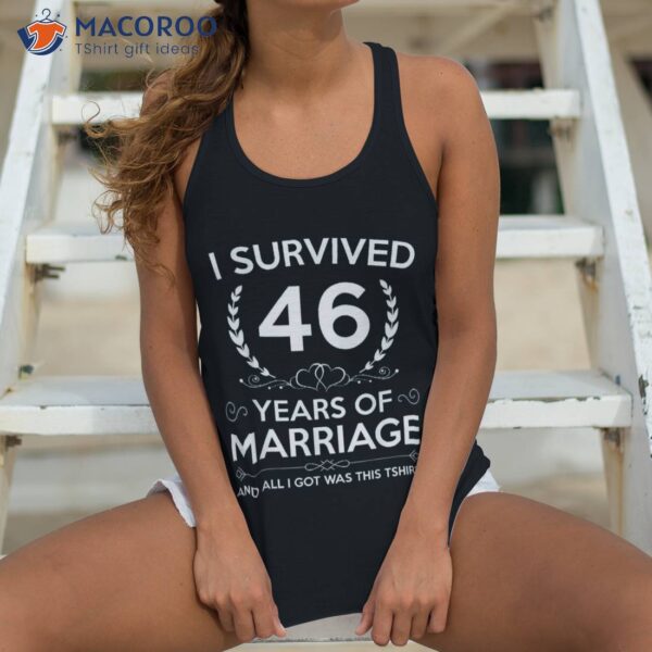 46th Wedding Anniversary Gifts Couples Husband Wife 46 Years Shirt