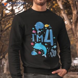 4th birthday aquarium sea 4 year old fish party b day shirt sweatshirt